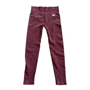Women's Best Power Seamless Burgandy Leggings Medium